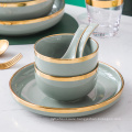 33 pcs Wholesale good quality Modern restaurant dinnerware set ceramics kitchen ceramic dinnerware set bone china dinnerware set